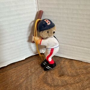 Vintage Boston Red Sox Baseball Bear Ornament